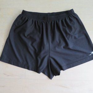 Vintage 90s Y2K  Active Running Athletic Shorts M Black Elastic Panty Lined USA